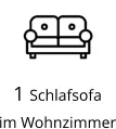 1 Schlafsofa im Wohnzimmer