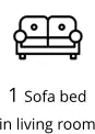 1 Sofa bed in living room