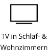 TV in Schlaf- &  Wohnzimmern