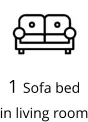 1 Sofa bed in living room