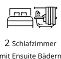 2 Schlafzimmer mit Ensuite Bädern